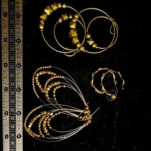 Set of 3 gold covered earrings. Will make deals, just ask!